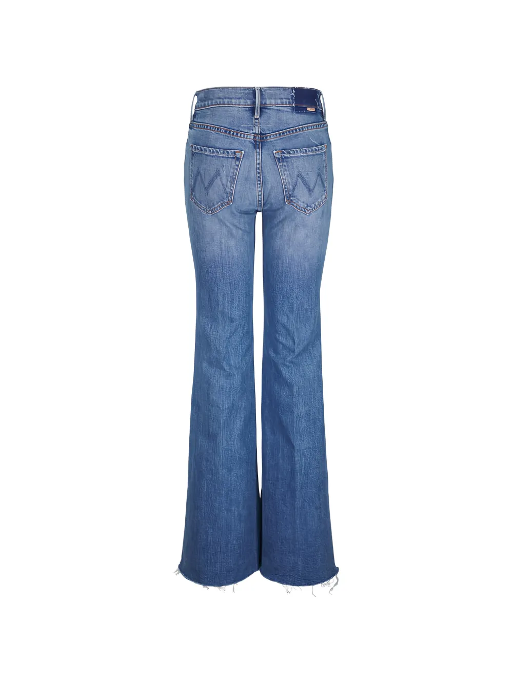 MOTHER Denim jeans met franje Blauw