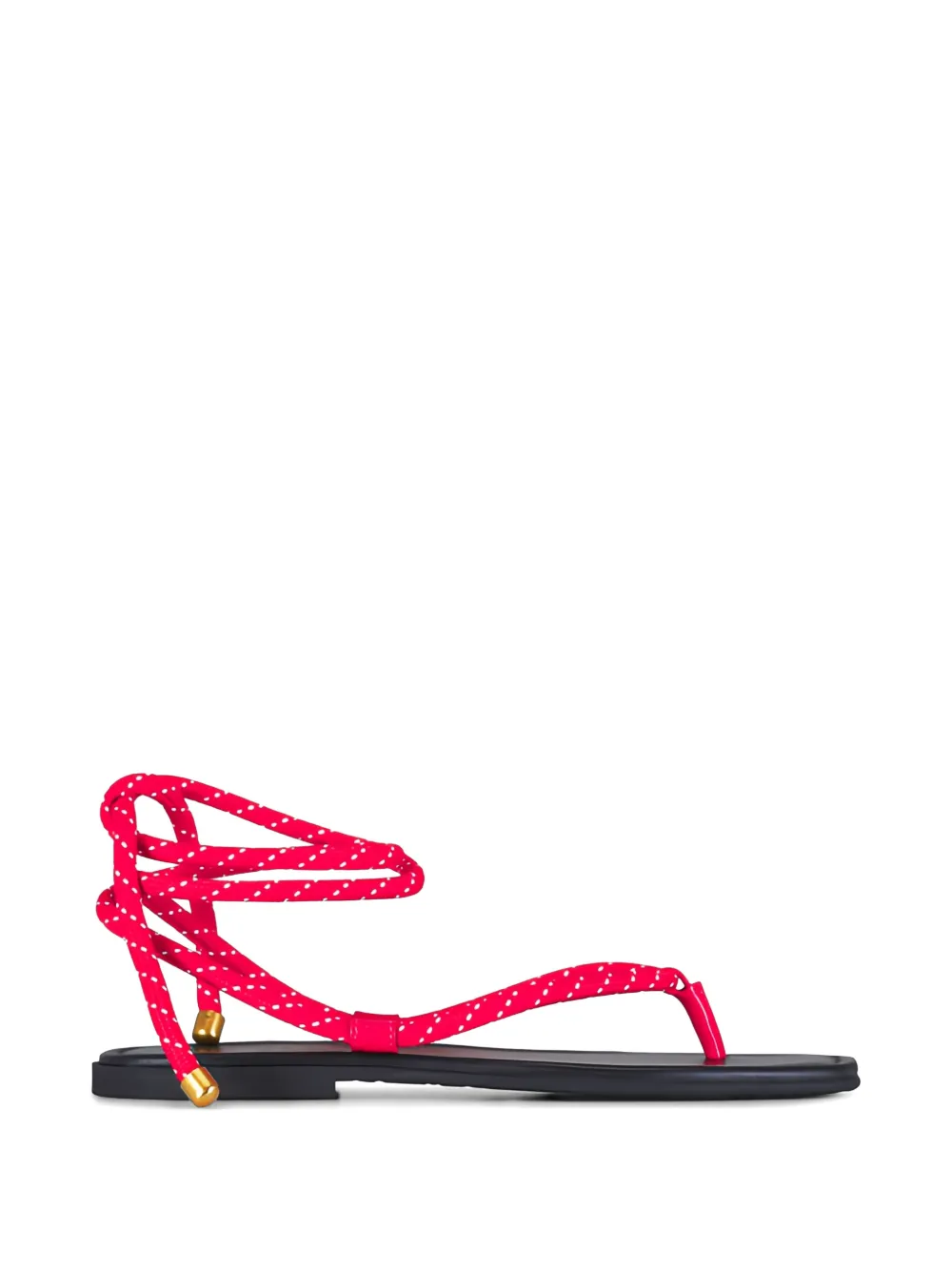 Veronica Beard Carmina Cord rope tie sandals - Rosso