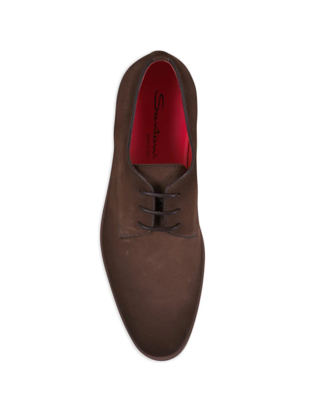 Santoni Suède veterschoenen Bruin