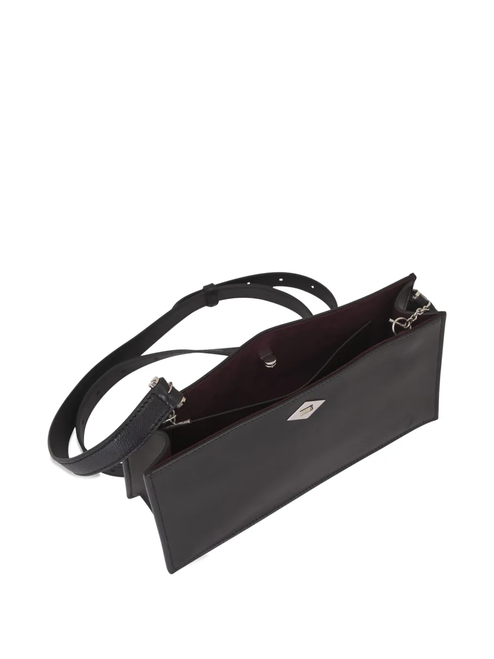 MÉTIER Ease 28 leather clutch Zwart