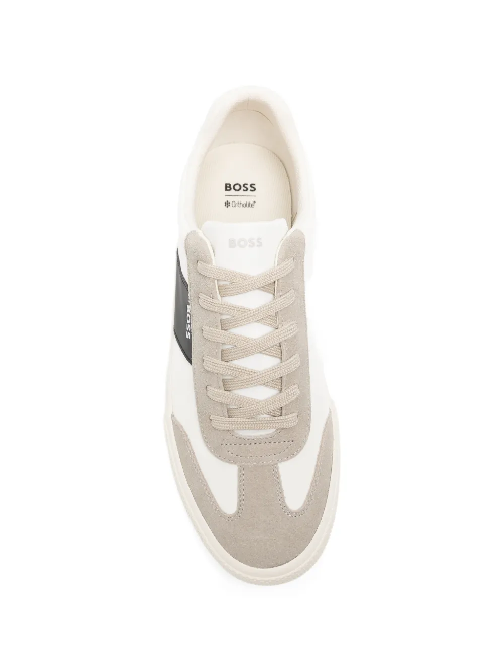 BOSS stripe-detail sneakers Beige