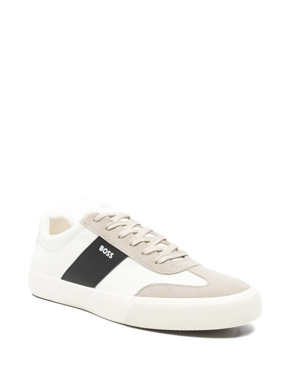 BOSS stripe-detail sneakers Beige