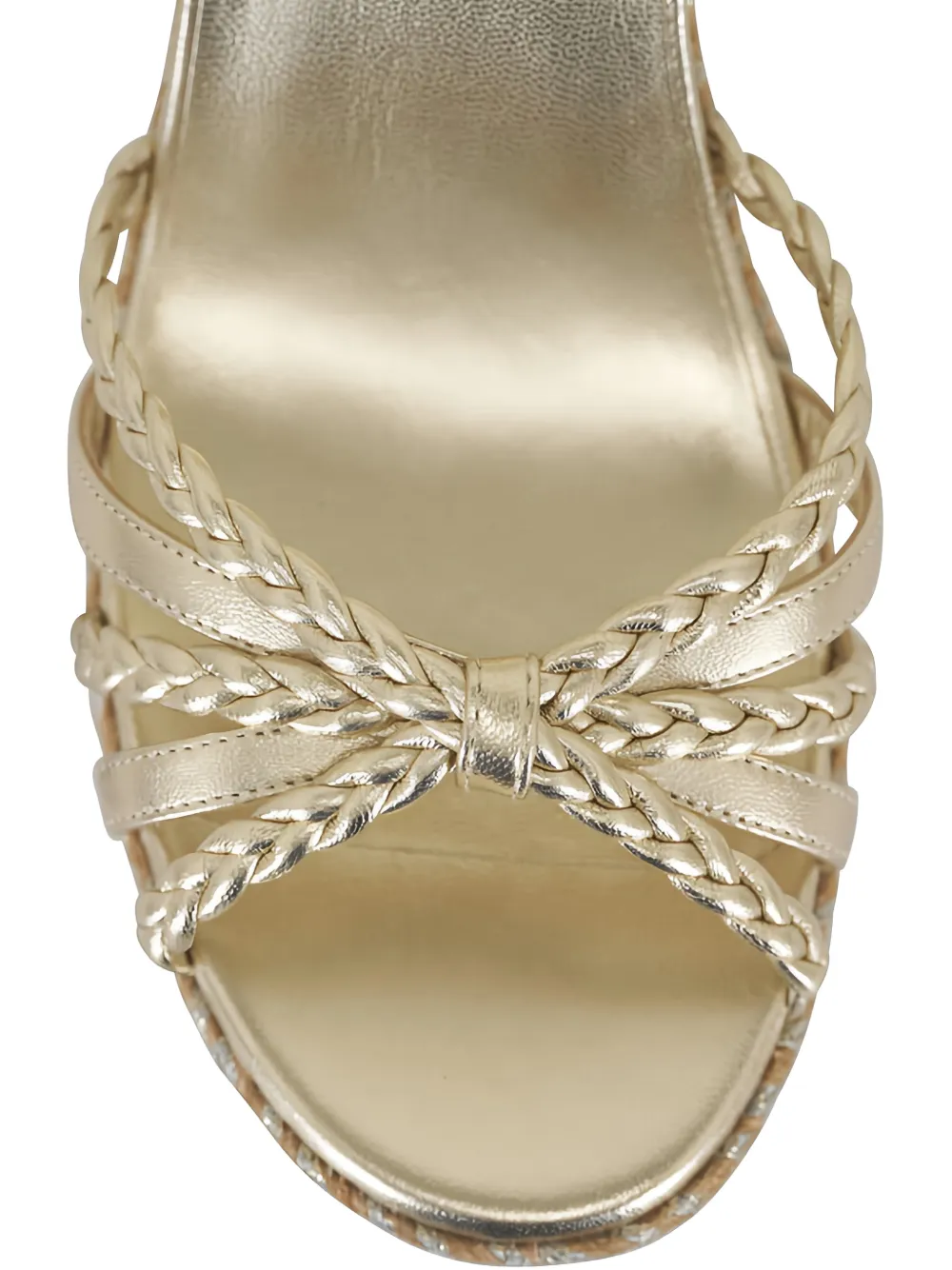 Jimmy Choo Dree espadrilles met gevlochten plateauzool Goud