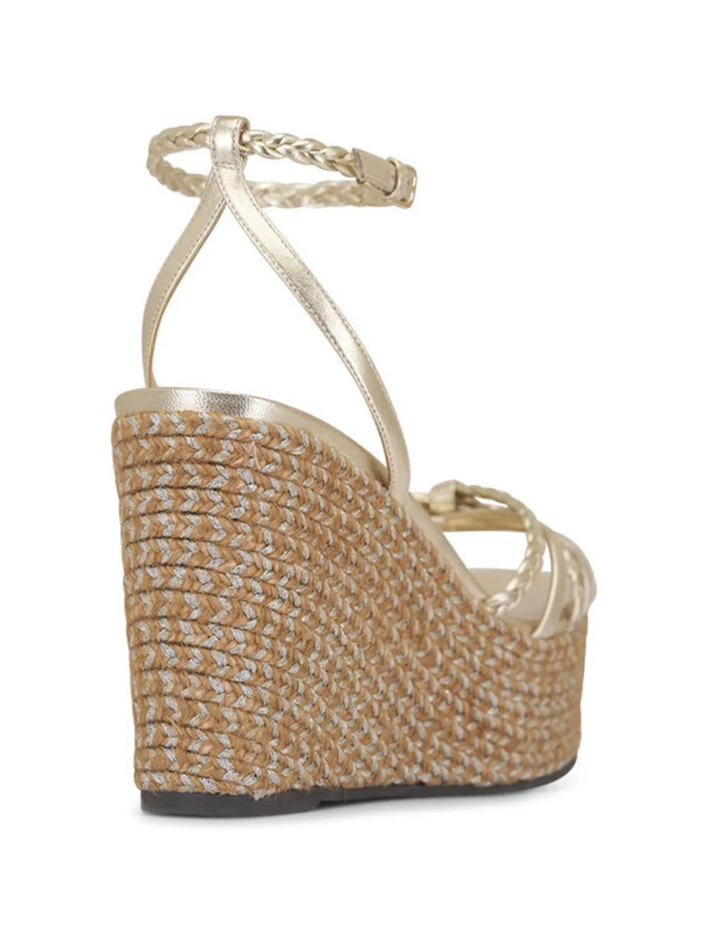 Jimmy Choo Dree espadrilles met gevlochten plateauzool Goud