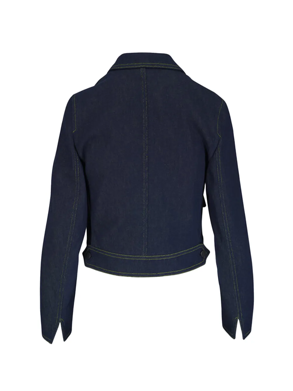  Akris Punto Button-front Cropped Denim Jacket - Blue 