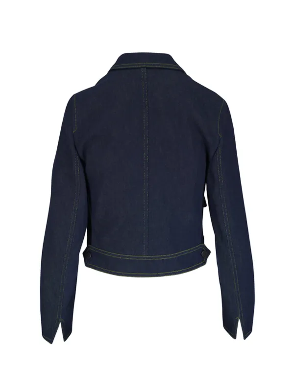 Akris Punto クロップド デニムジャケット | ブルー | FARFETCH JP