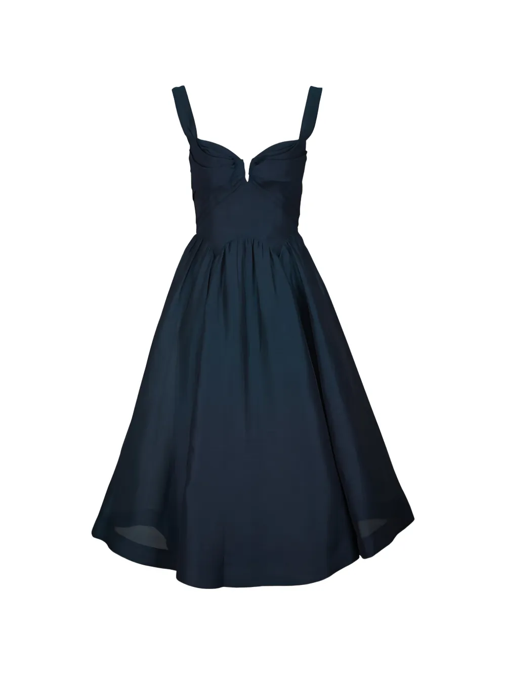 ZIMMERMANN Abito midi Rebellion con scollo a cuore - Blu
