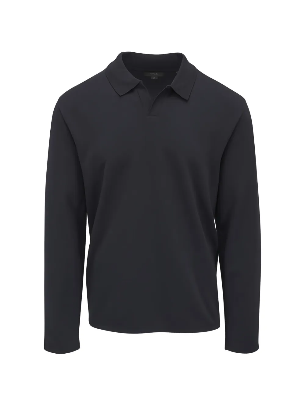 Vince Spring Wovens long-sleeve knitted polo shirt - Blu