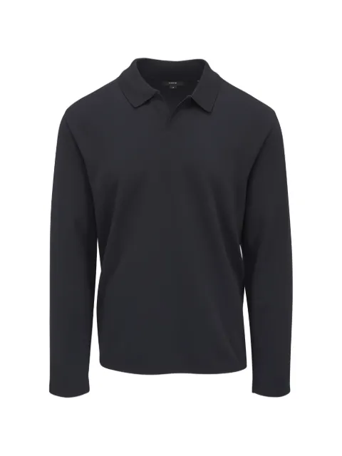 Vince Spring Wovens long-sleeve knitted polo shirt