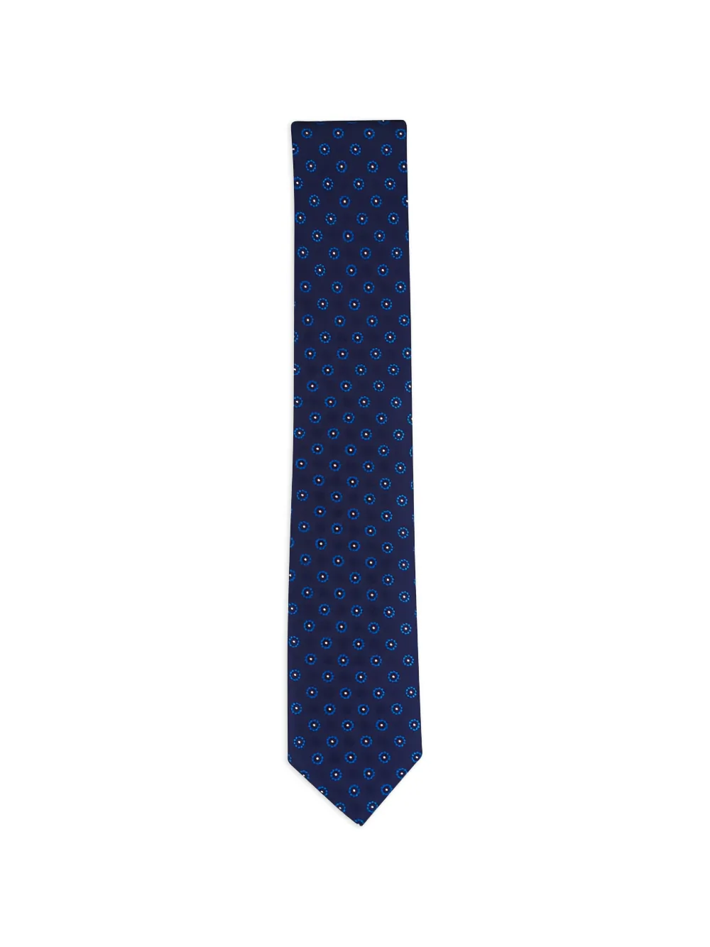Canali floral-jacquard silk tie - Blu