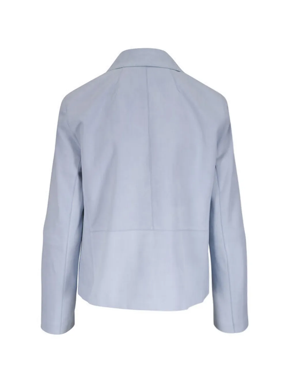  Lafayette 148 Button Suede Jacket - Blue 