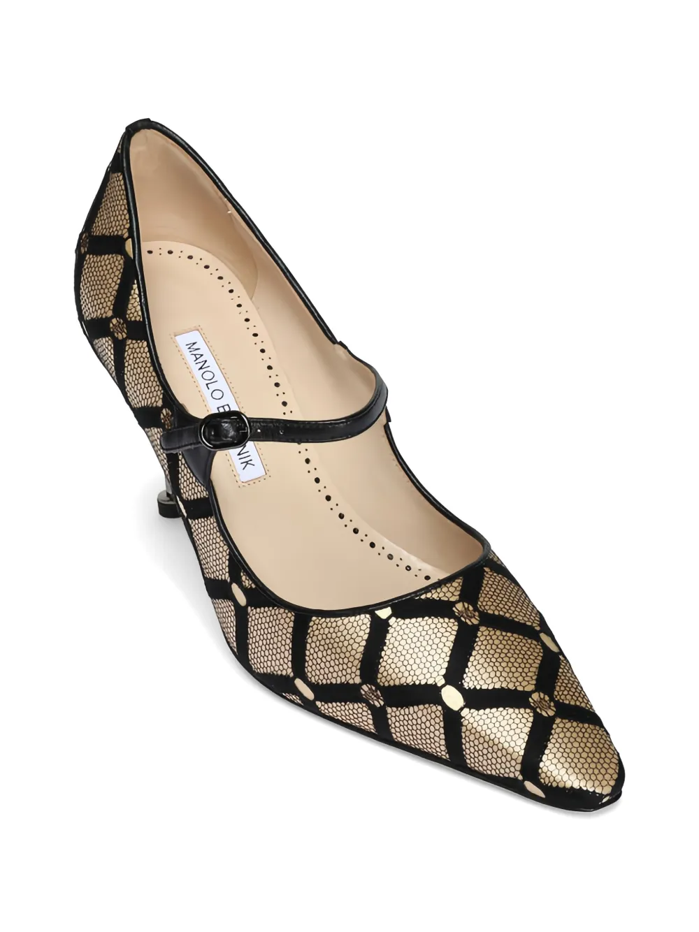 Manolo Blahnik Aleka pumps met patroon Zwart