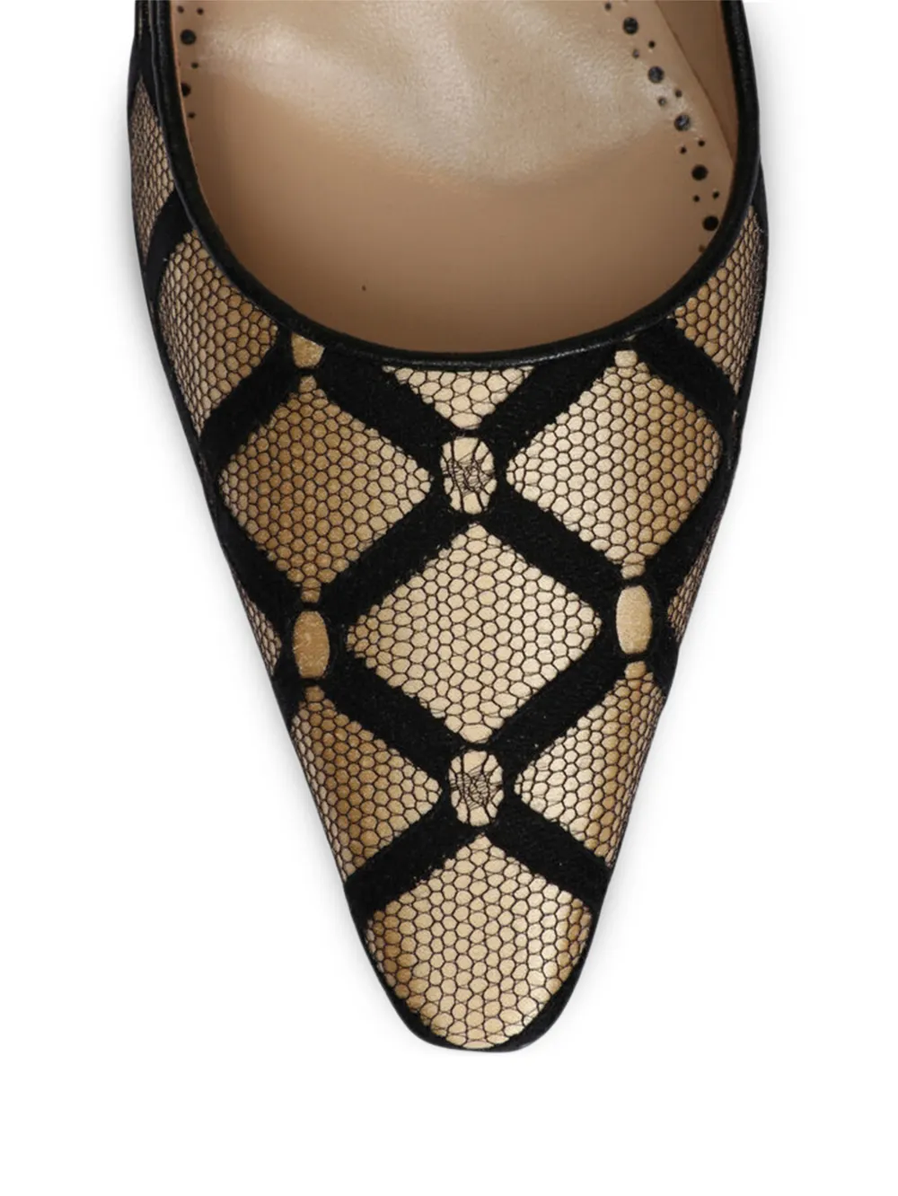 Manolo Blahnik Aleka pumps met patroon Zwart