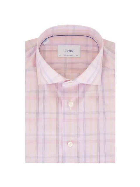 Eton poplin checked shirt