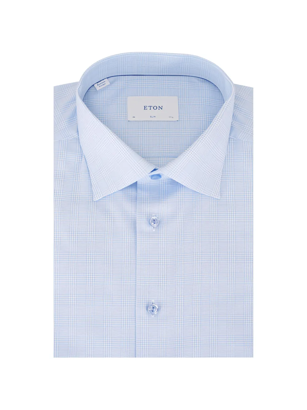 Eton plaid-pattern shirt - Blau