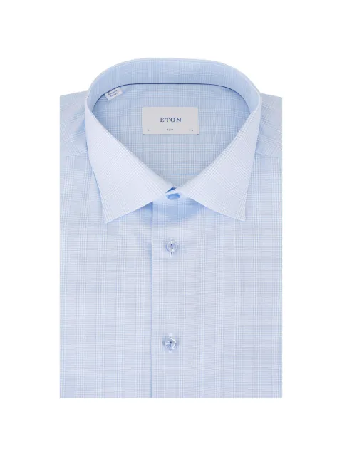 Eton plaid-pattern shirt