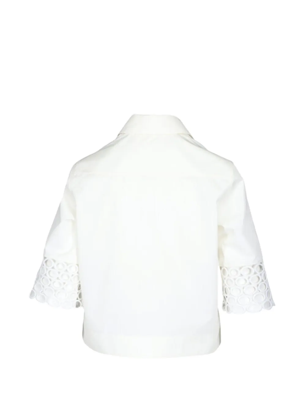  Akris Punto Boxy Eyelet Blouse - White 