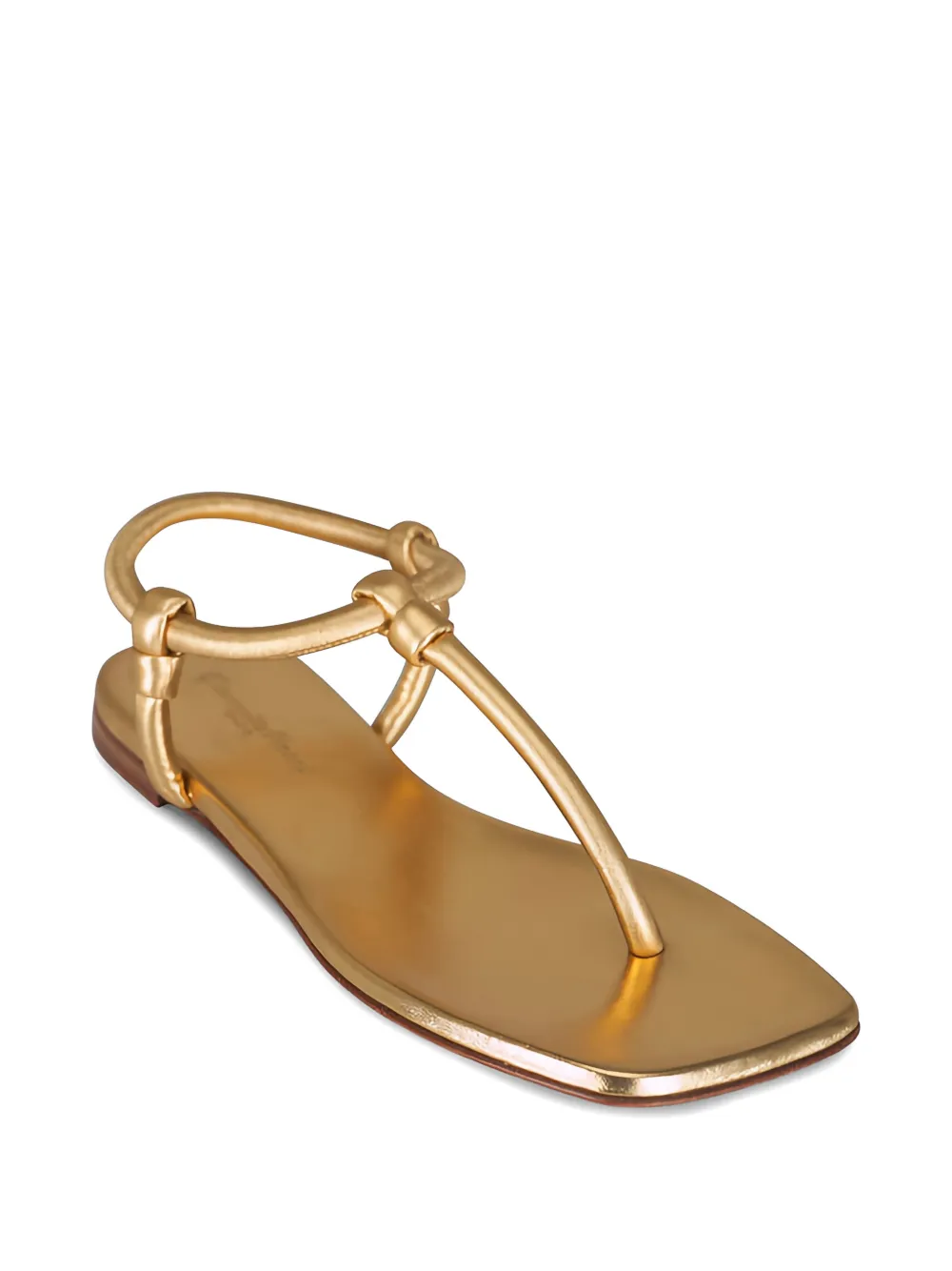 Gianvito Rossi knotted flat sandals Goud
