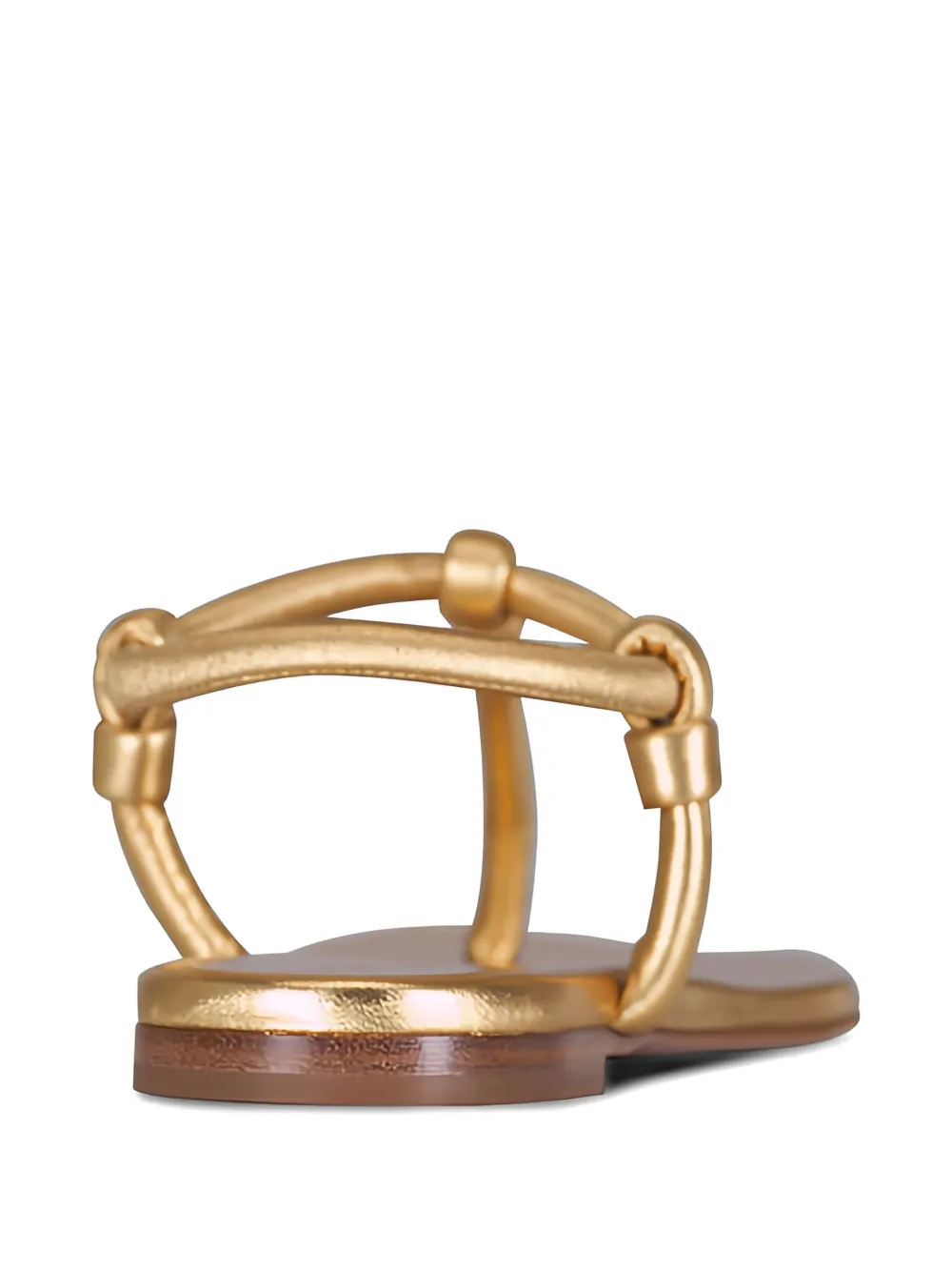 Gianvito Rossi knotted flat sandals Goud