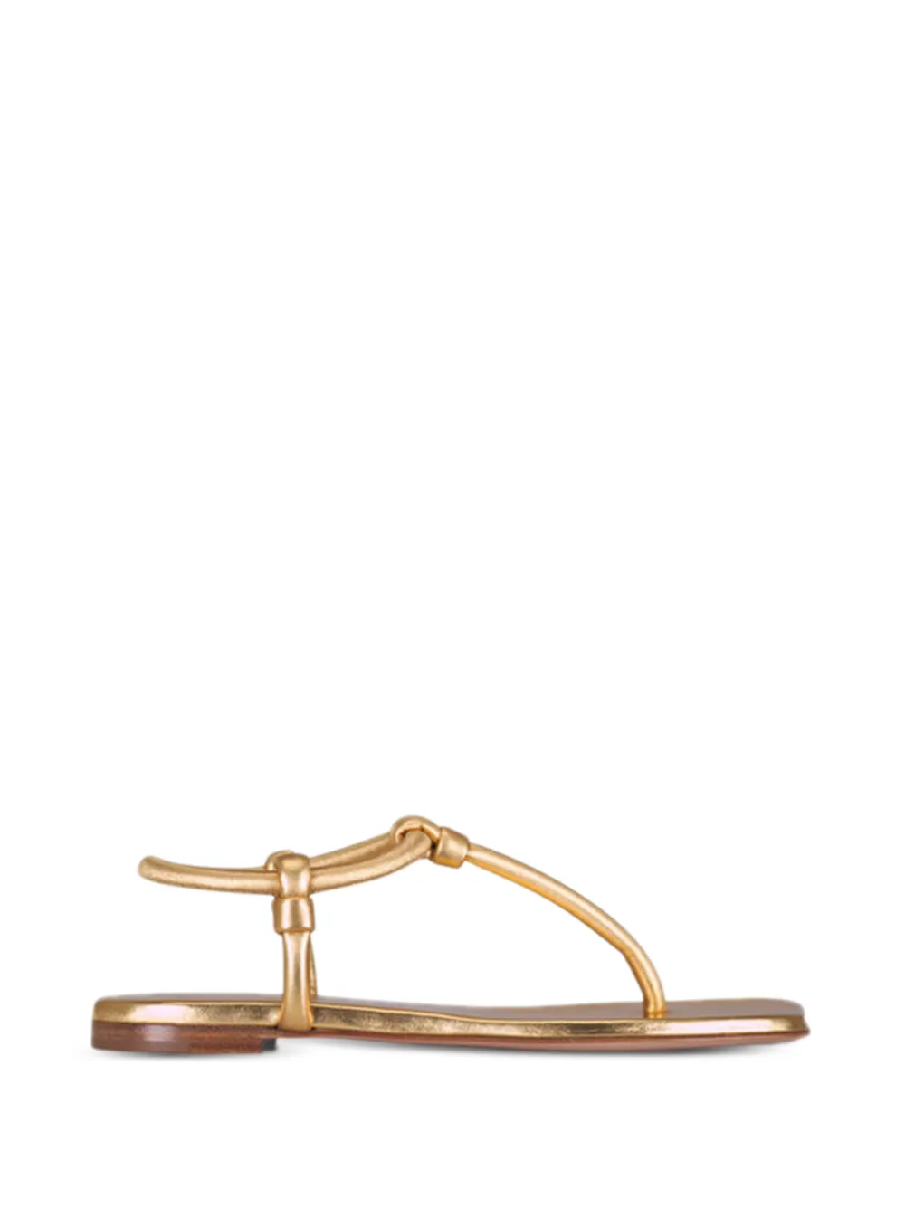 Gianvito Rossi knotted flat sandals Goud