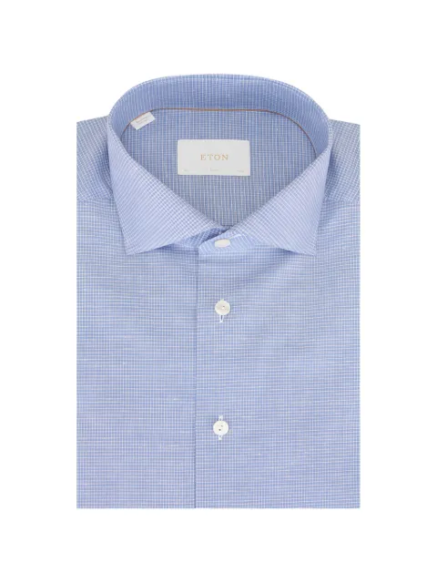 Eton check-printed shirt