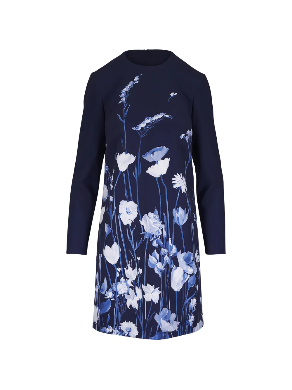 Lela Rose Kelly floral-print mini dress - Blu