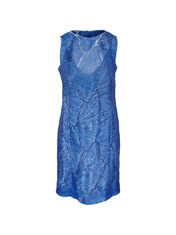 akris blue dress Akris Techno Second-Glace Midi Dress, Klein Blue, Women's, 10, Cocktail & Party Wedding Guest Dresses Midi Dresses