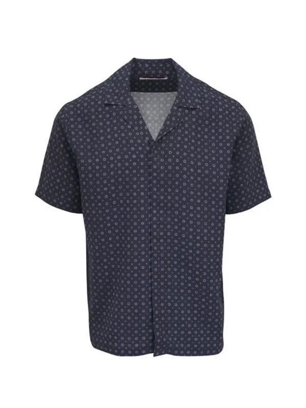 Orlebar Brown Patterned Shirt in Blue