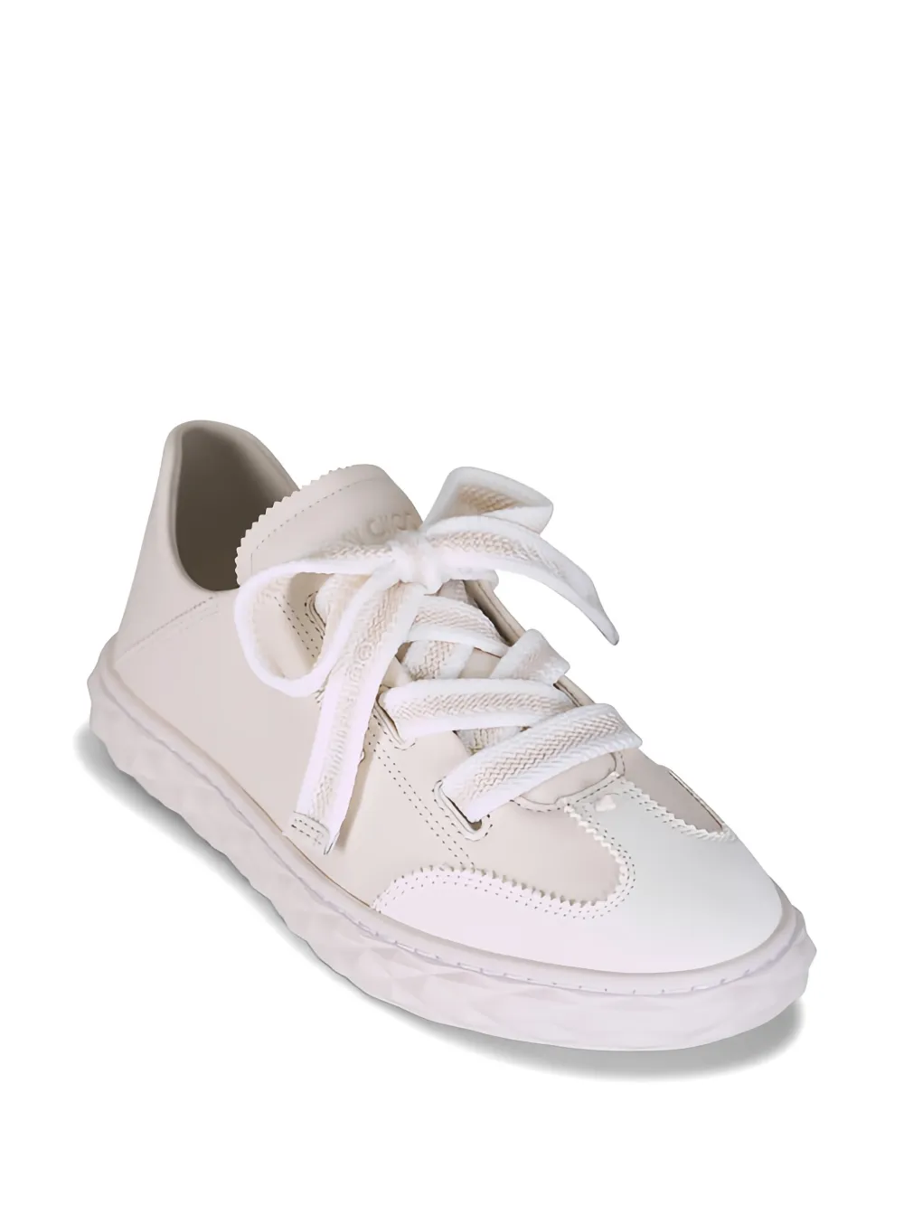  Jimmy Choo Diamond Light Leather Sneakers - Neutrals 