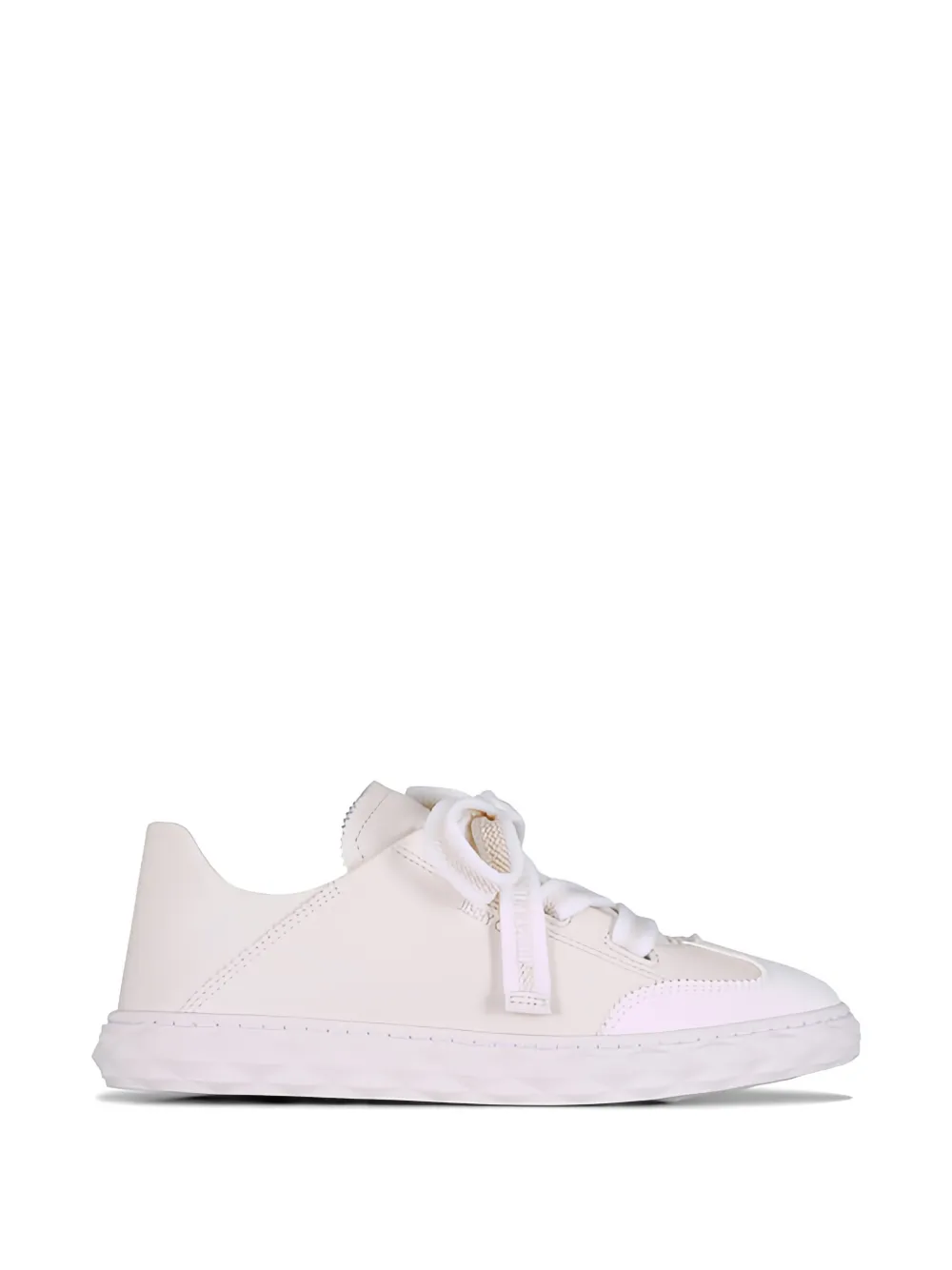 Jimmy Choo Diamond Light leather sneakers - Toni neutri