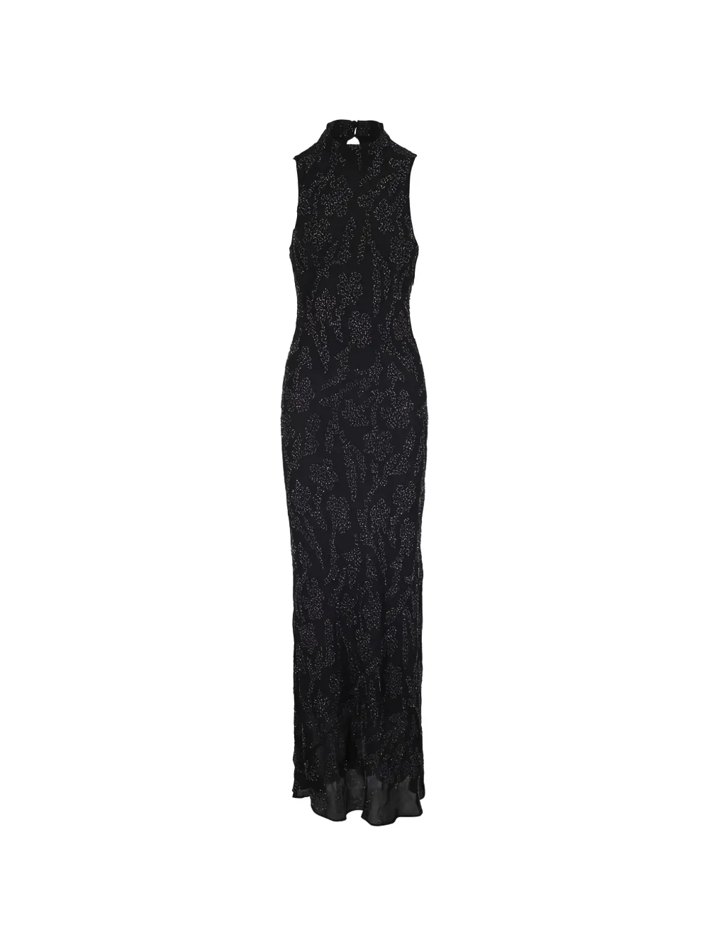 Veronica Beard high-neck keyhole maxi dress - Nero
