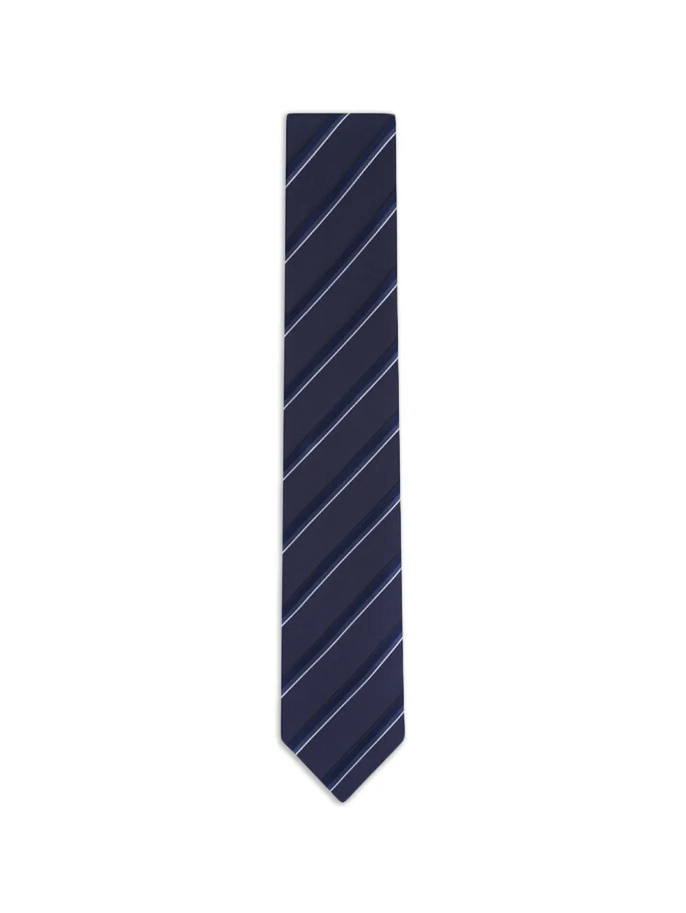Canali striped silk tie - Blu