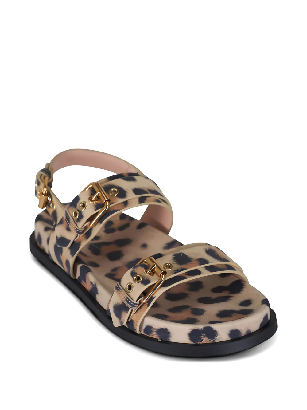 AGL Cristina sandalen met luipaardprint Beige
