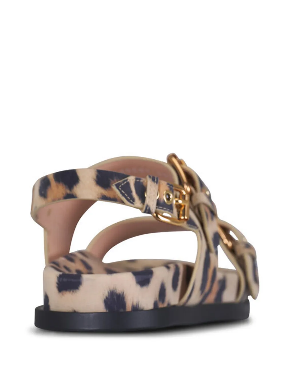 AGL Cristina sandalen met luipaardprint Beige