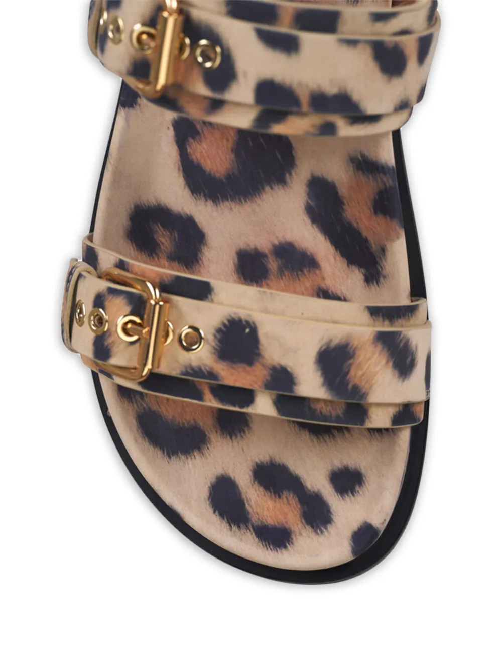 AGL Cristina sandalen met luipaardprint Beige