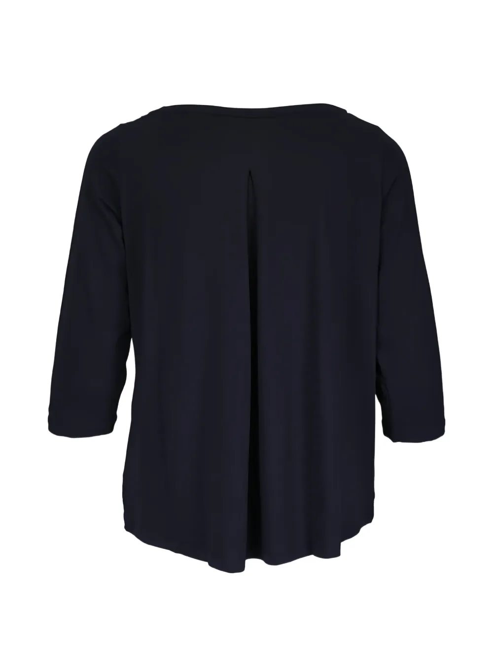 Majestic Filatures Gebreide top met cropped mouwen Blauw