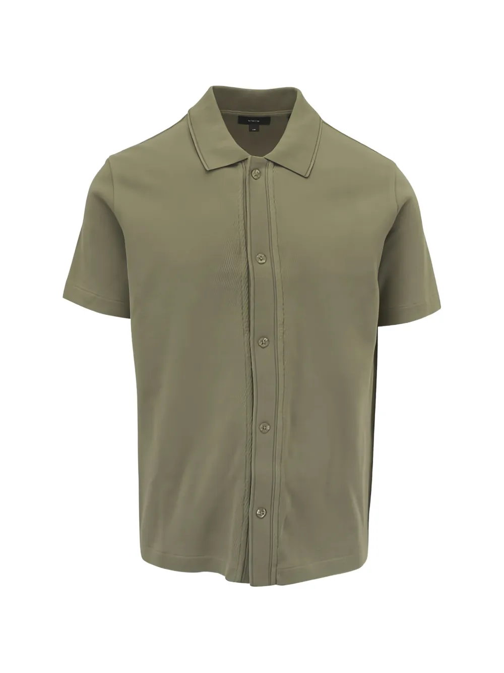 Vince jacquard-knit short-sleeve shirt - Grün