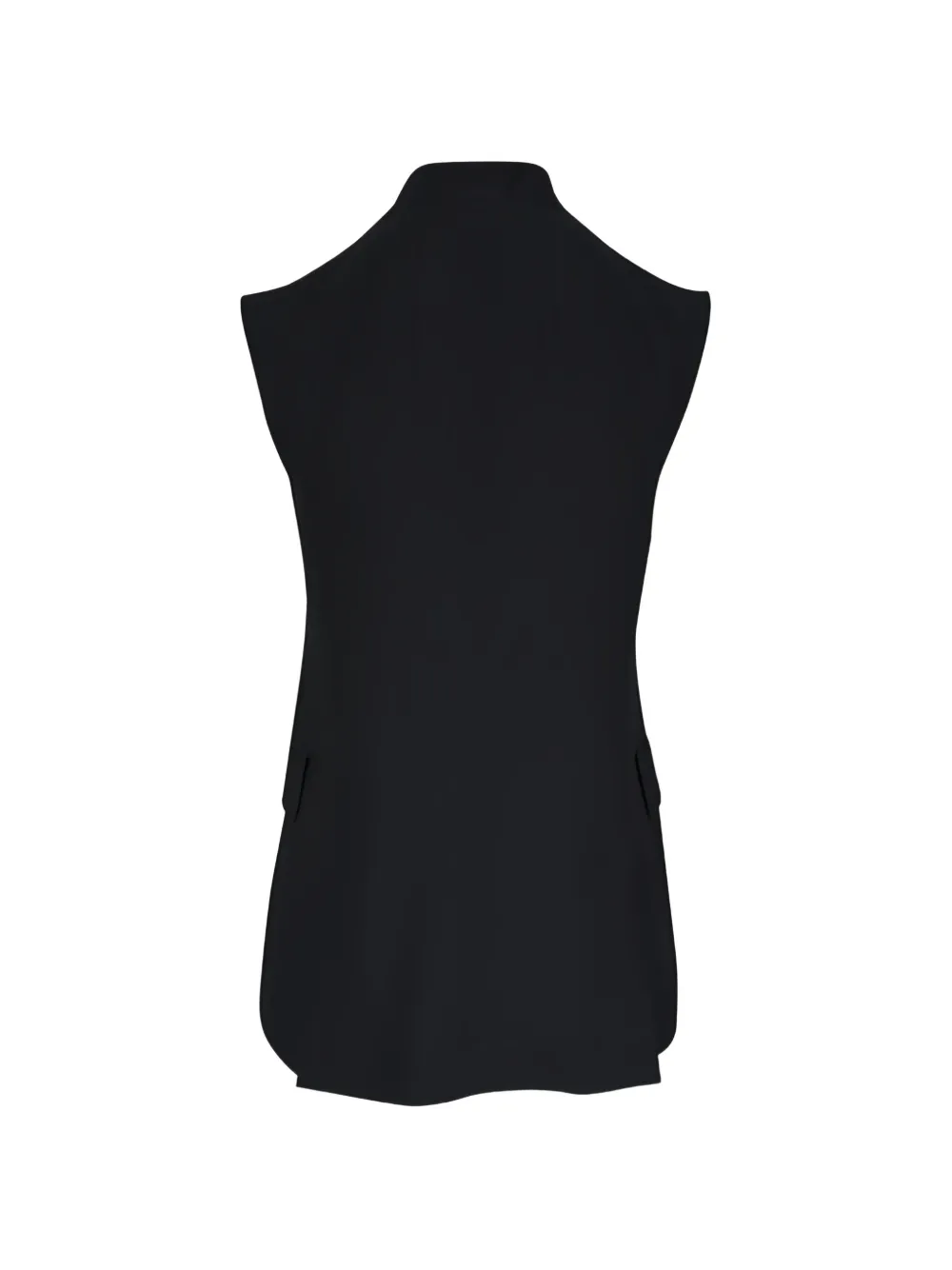  Akris Button Sleeveless Jacket - Black 