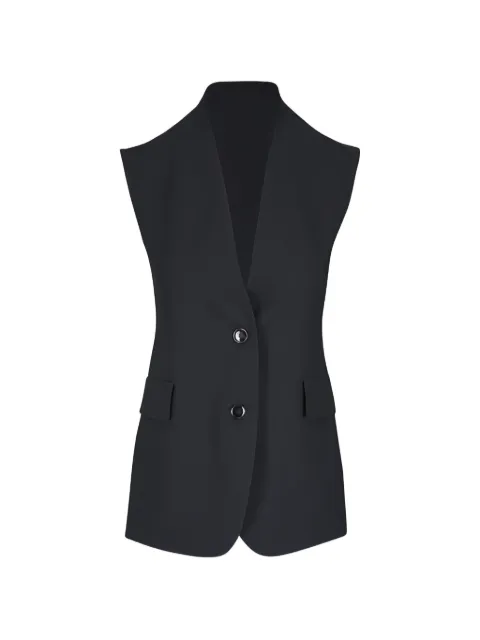 Akris button sleeveless jacket