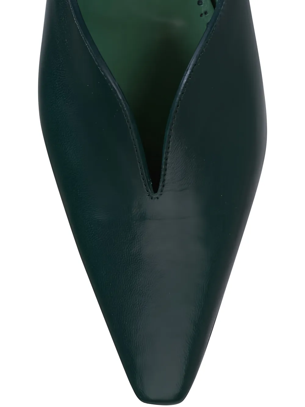 Manolo Blahnik Leren ballerina's Groen