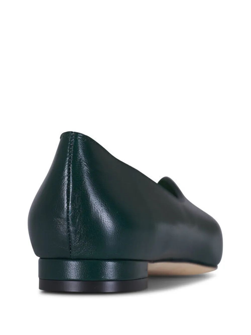 Manolo Blahnik Leren ballerina's Groen