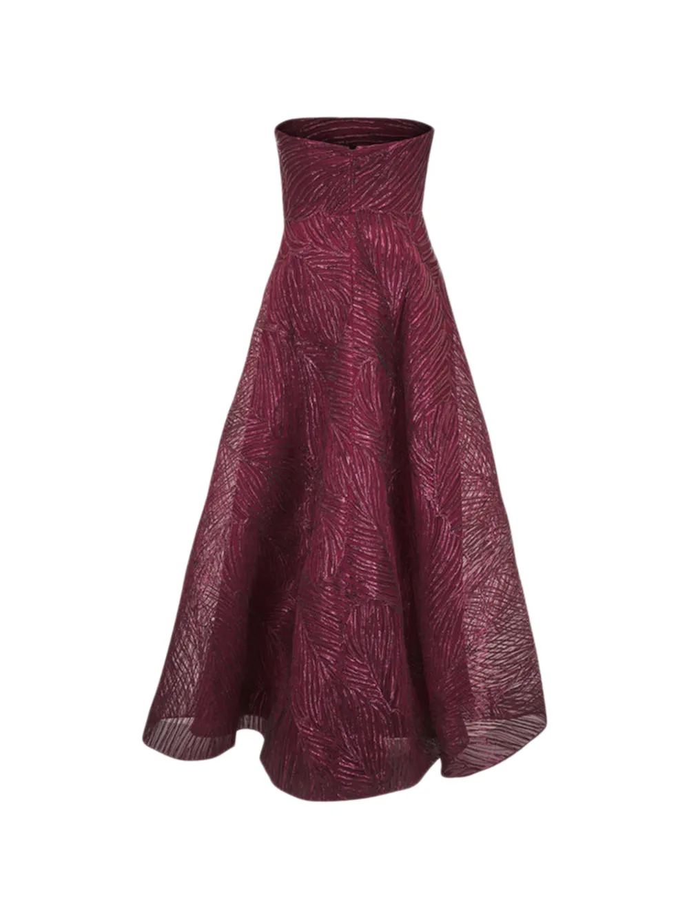  Naeem Khan Strapless Maxi Dress - Red 