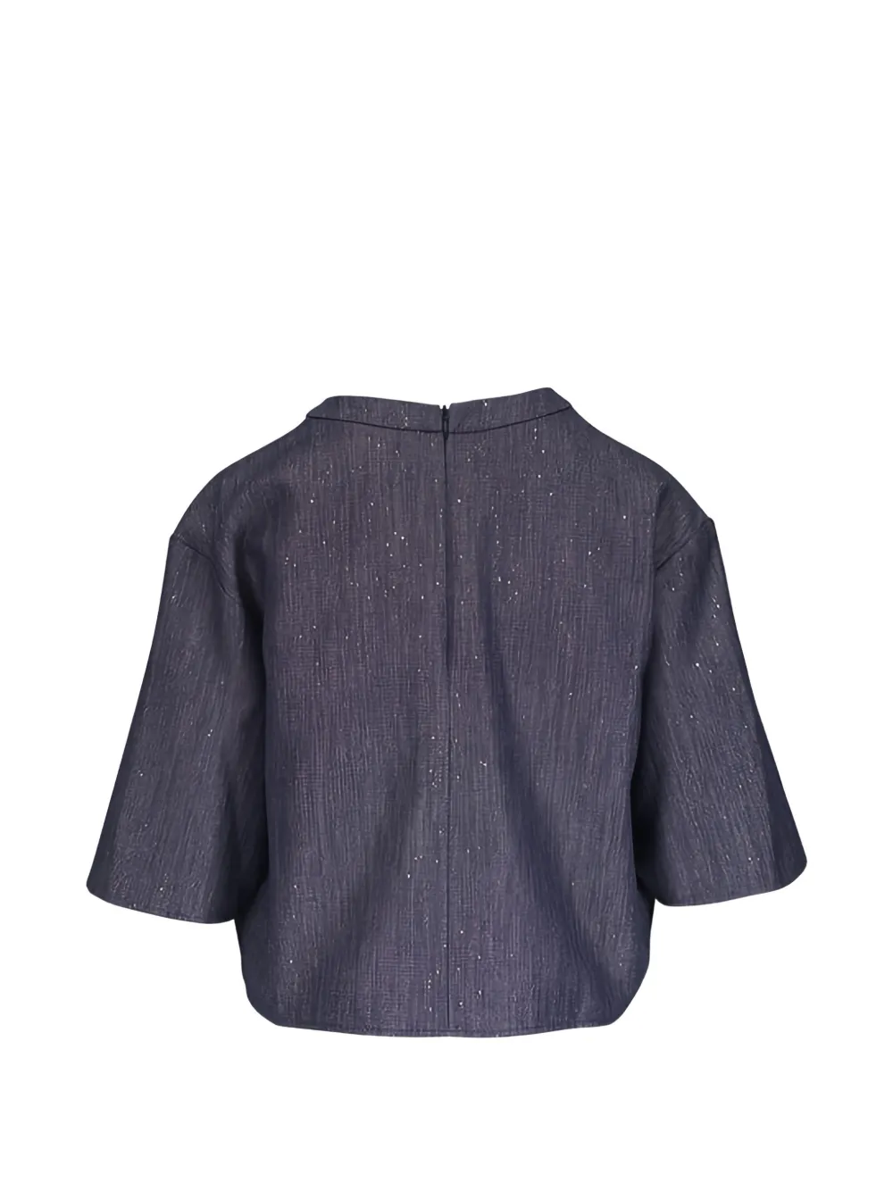  Twp Zip-up Blouse - Blue 