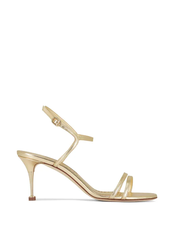 Manolo Blahnik バックルストラップ サンダル | ゴールドトーン
