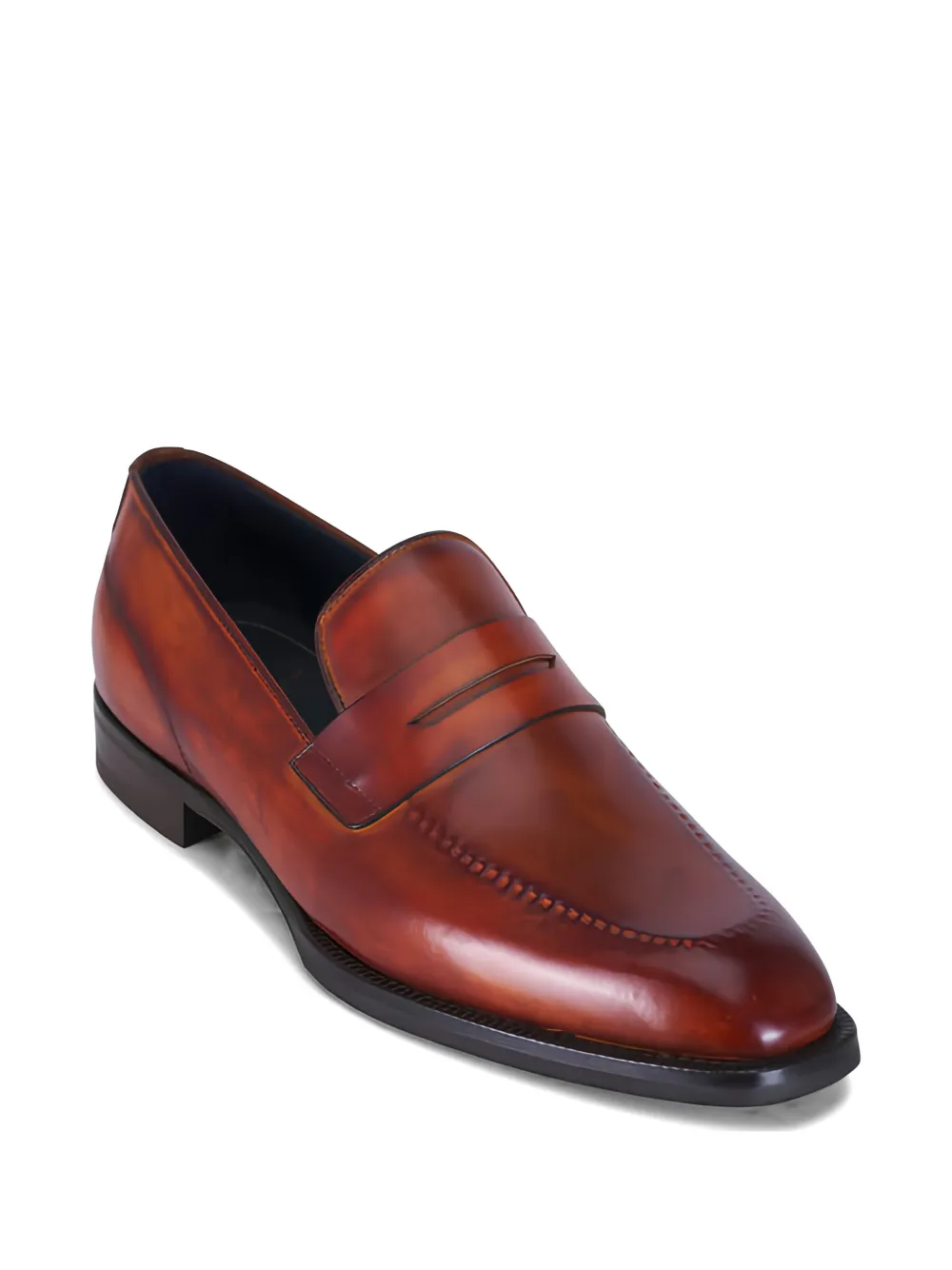 Di Bianco Leren loafers Bruin
