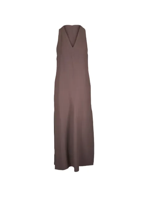 Brunello Cucinelli lang kjole med V-hals