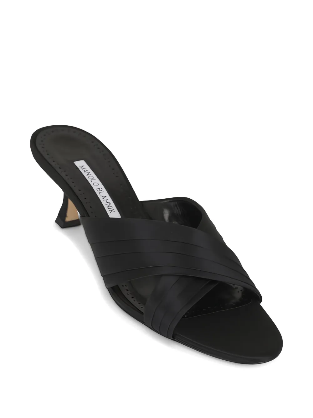 Manolo Blahnik Sandalen met gekruist bandje Zwart