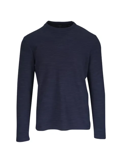 Vince double-knit cotton-blend long-sleeve T-shirt 