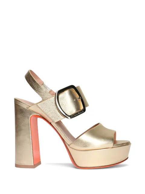 Santoni buckle platform sandals