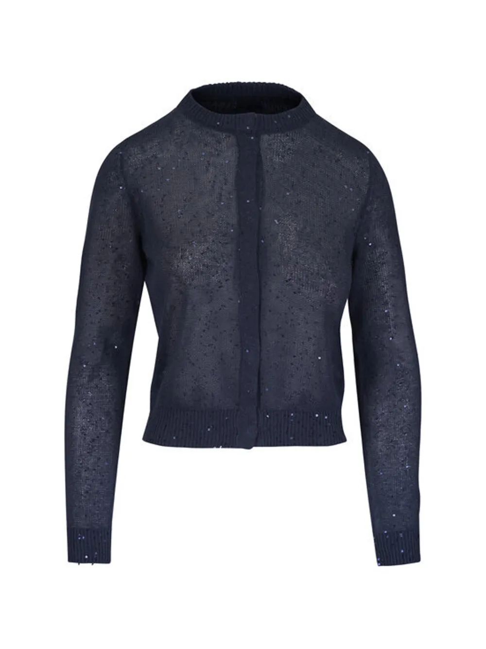 Brunello Cucinelli sequin-embellished cardigan - Blue